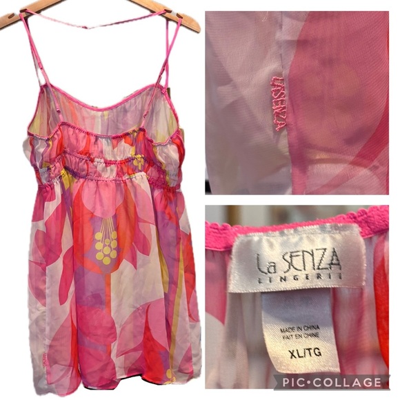 Vintage LaSenza Y2K Vibrant Multicolor Slip Dress Lingerie - Picture 2 of 2